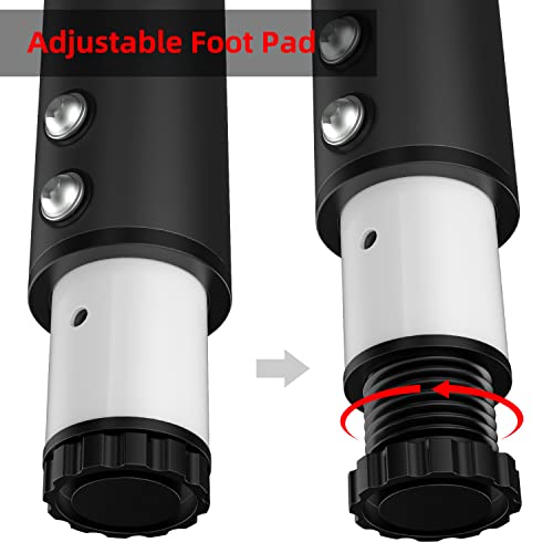 Irenporu 2 Pcs Adjustable Table Legs, 21.5" -37" Heavy Duty Metal Adjustable Height Desk Legs, 2" Diameter Durable Pipe Furniture Legs For Computer Table,Office Desk,Kitchen Table #TOP5