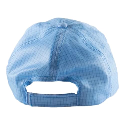 Image of Rojex Blue ESD Cleanroom Cap - Anti-Static, Unisex Headwear for Labs, Electronics, Assembly & Static-Sensitive Work - Polyester, Machine Washable