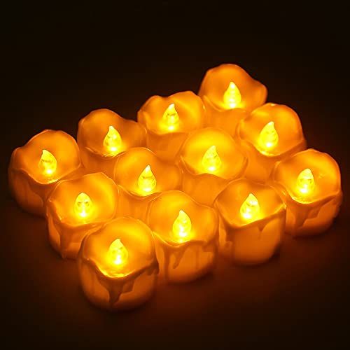 12pcs velas LED sin llama Velas LED con función de temporizador Luces parpadeantes Decoración automática de la vela para el banquete de boda del árbol de Navidad de Cover