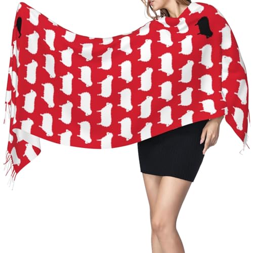 Black Sheep Sweater Pattern Cashmere Fringe Scarf Autumn And Winter Silk Scarves Are The Most Soft And Comfortable.3