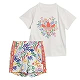 ¡Opta por este juego ADIDAS a bajo precio! - Color: blanco – Cuello redondo – Conjunto de 2 piezas – Composición: 100% algodón – Bajo: cintura con cordón