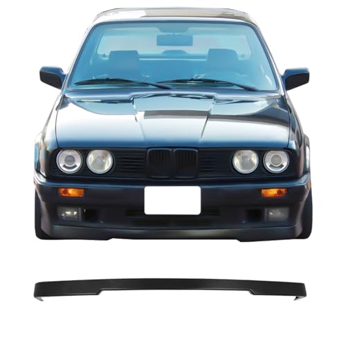 Front Bumper Lip Compatible With 1984-1992 BMW 3-Series E30, Factory Style Unpainted PP Air Dam Chin Splitter Spoiler Lip by IKON MOTORSPORTS