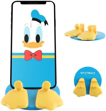 Disney Donald Duck Feet Cell Phone Holder with Bonus Decal Sticker- Cell Phone Stand for Desk Home/Office-Universal Desk Phone Stand Compatible with Android/iPhone and More- Blue Donald Decal