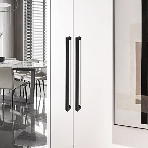 Redunest Cabinet Pulls Matte Black Cabinet Handles Square Drawer Pulls, 30 Pack 3-3/4 Inch Stainless Steel Kitchen Door Cupboard Cabinet Handles, Black Drawer Hardware Handles, 96mm Hole Centers by Redunest - Image 7