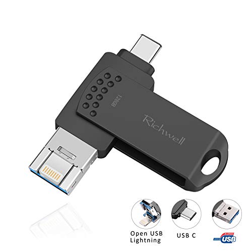 USB Flash Drive 128GB PhotoStick for iPhone Memory Stick External Storage USB C