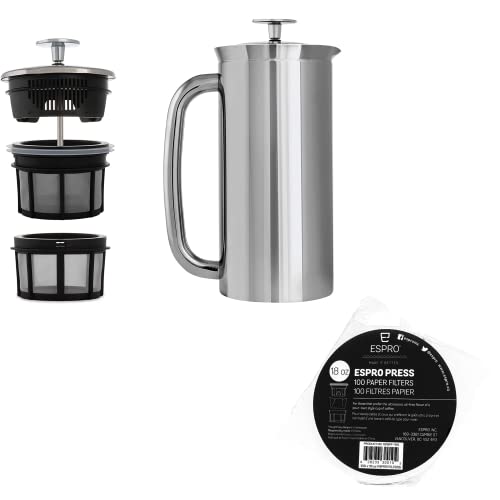ESPRO - P7 French Press - Double Walled Stainless Steel Insulated Coffee...