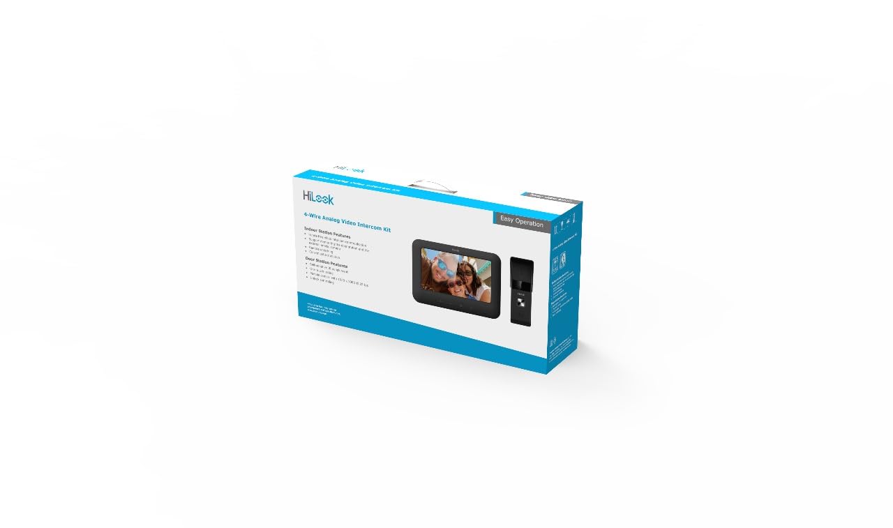 Hikvision Kit de videoportero analógico de 4 Hilos/Pantalla 7" /