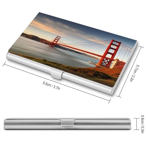 Porte-cartes de visite Golden Gate Bridge en métal gravé de haute précision
