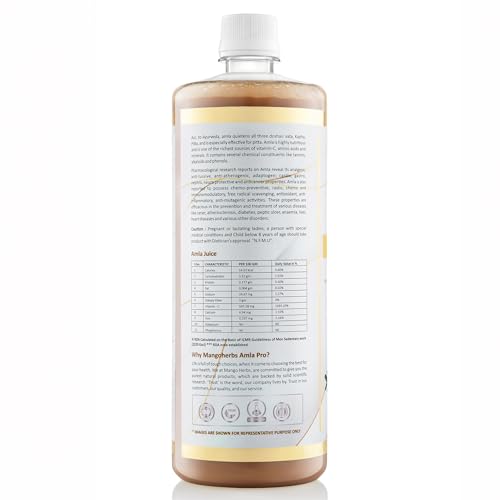 Image of Amla Pro: 100% Raw & Cold-Pressed Amla Juice | Supports Healthy Skin, Hair, and Digestion | Rich Source of Vitamin C | 1Ltr | Pack of 1