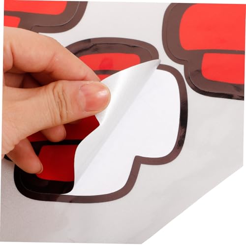 Pegatina de coche de parche rojo Gatuida adhesivo resistente para puertas y parachoques 6