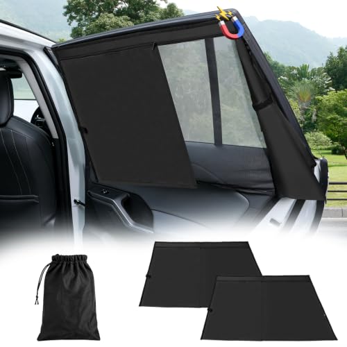 Image of KUST Car Window Shades for 2019-2024 2025 Toyota RAV4 Accessories, Breathable Mesh Magnetic Window Covers, Rear Back Side Window Sun Shades UV Block Privacy Protection for Baby Camping 2PCS
