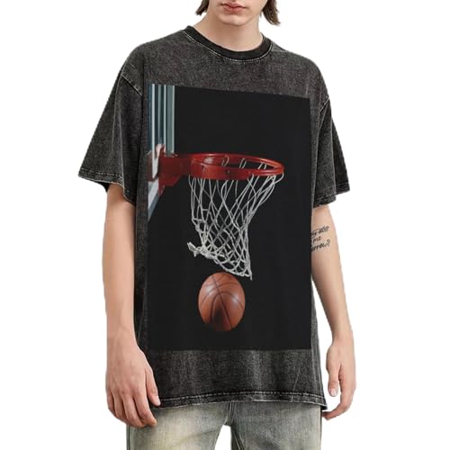 T-shirt oversize en coton lourd haut de gamme imprimé basket