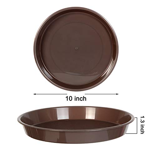 Youngever 10 Pack 10 Inch Plastic Plant Saucers, Thick And Heavy Duty Plastic Saucer Flowerpot Trays, Excellent For Indoor And Outdoor Plants #TOP1