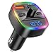 ORIA Transmisor FM Bluetooth Coche, Manos Libres para Coche Bluetooth, Reproductor MP3 Coche para RGB 7 Colores y QC3.0 Carga Rápida, Adaptador de Radio Dual USB, Soporte Tarjetas SD y U Disk
