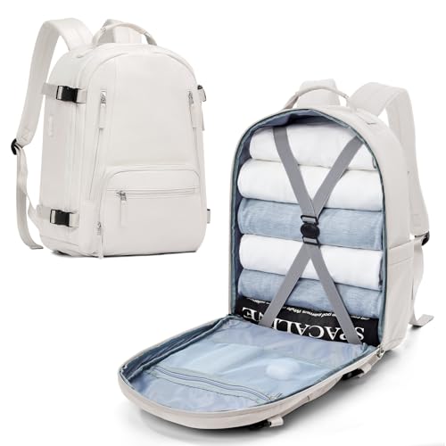 suradar für Easyjet Handgepäck 45x36x20 Groß Reiserucksack Flugzeug Handgepäck Tasche Laptop Rucksack 15.6 Zoll Reisetasche für Herren Damen Schulrucksack Jungen Teenager Beige