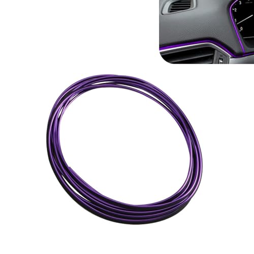 Bawkars Electroplated Car Interior Trim Strip, 32.8ft Flexible Door Molding Insert with Installation Tool, PVC Interior Decoration Filler Insert Strips, Universal for Most Vehicles (Purple)