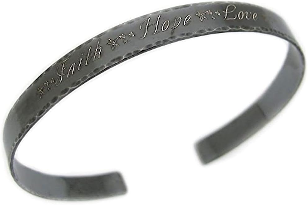 Personalized Black Silver Bracelet for Men, Artisan Cuff, Special gift for Him - Custom Inspiration Quote Cuff Bracelet - Cool gift ideas for men - Mens bracelet - Customized mens cuff