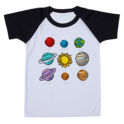 Camiseta Infantil Raglan Branca SISTEMA SOLAR (8)