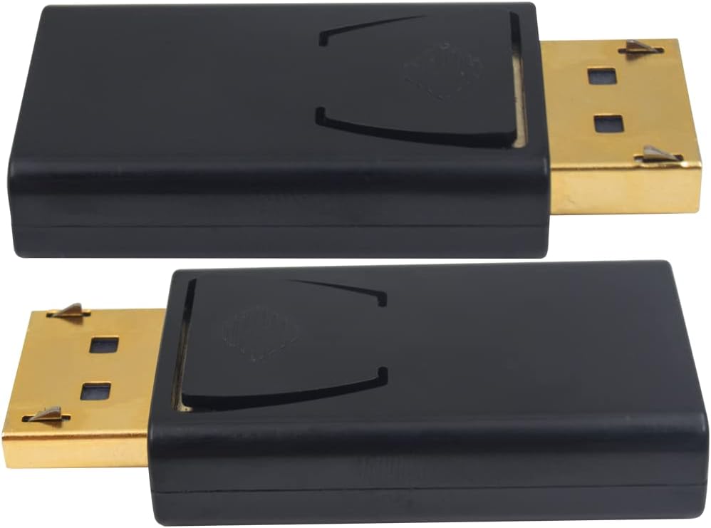 Poyiccot Displayport to HDMI Adapter, 2Pack DP to HDMI Connector, Displayport to HDMI Converter 1080P Uni-Directional Display Port to HDMI Cable Adapter for Most HDMI Monitors