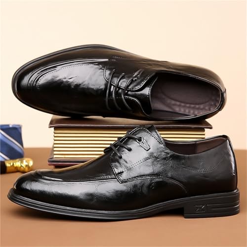 Men's Lace up Leather Dress Shoes Business Casual Oxford Stylish Comfortable Office Wedding Work Footwear2