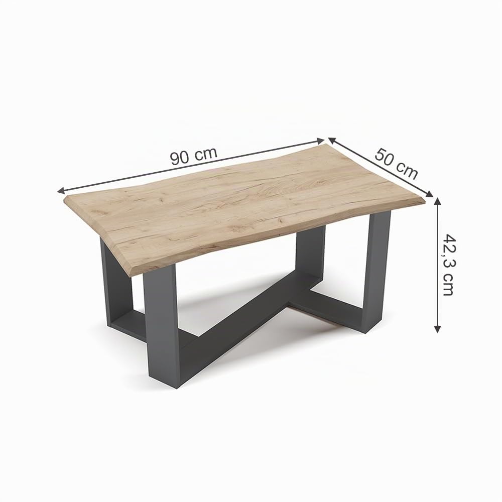 Vicco Tavolino Arne, Rovere dorato, 90 x 50 cm