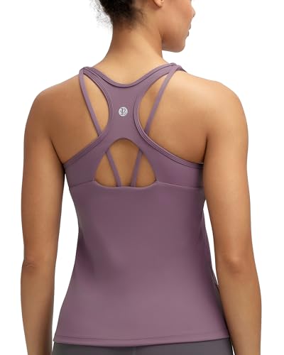Image of RUNNING GIRL Tank Tops with Built in Bras,Workout Racerback Tank Tops for Women Athletic Yoga Top