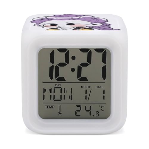 KPOPガールズ! デーモン・ハンターズ 光る時計 温度カレンダー表示 コンパ 置き時計 デジタル時計多機能 置き時計