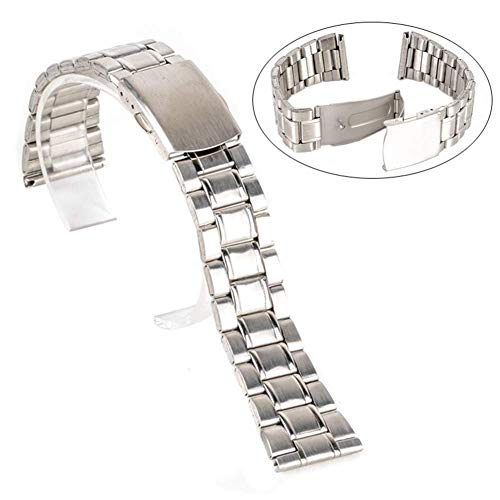 Correa de reloj de acero inoxidable eslabones ajustables pulsera de plata 5