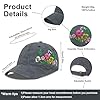 GNOLONG Embroidered Color Flower Baseball Cap Soft Adjustable Cotton Garden Hats for Girls Women Men Fishing Running (UK, Alpha, One Size, Black) #1
