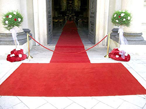 TAPPETO NUZIALE ROSSO PASSATOIA MATRIMONIO 50 METRI CERIMONIA CHIESA EVENTO