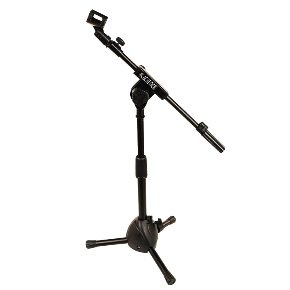 Kadence Short Microphone Stand With Boom Arm 2 Kg | Low Profile Adjustable Mic for Kick Drums, Tabla, Guitar Amp, Low-Pro Mike (NK131 Black Professional)-image-15