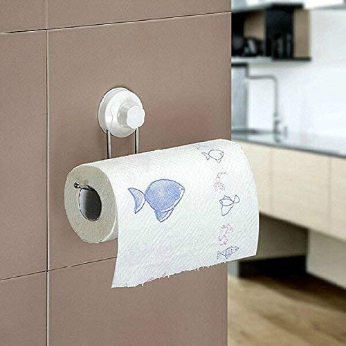Vruta Trong Chrome Stainless Steel Self Adhesive Suction Cup Roll Paper Holder Wall Mounted Bathroom Toilet Paper Towel Holder Hanger (B08262G6FN) Amazon Price History, Amazon Price Tracker