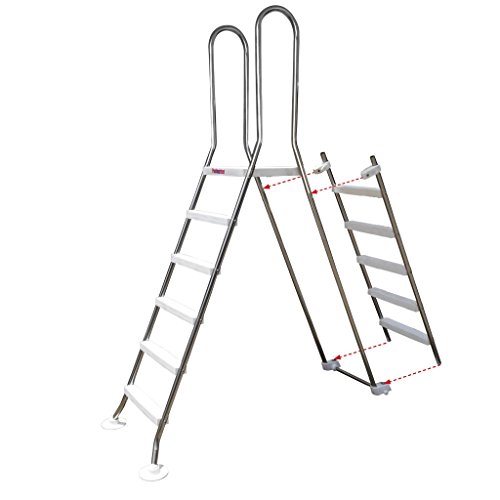 New Plast 0847 Leiter Top Edelstahl von Sicherheit für Pools, Stahl, 75 x 195 x 235 cm