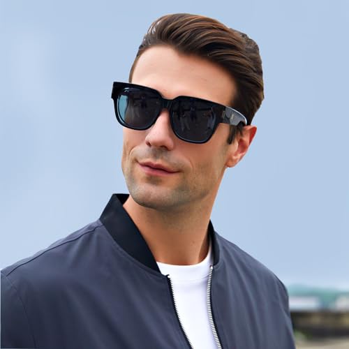 DUCO Fit Over Sunglasses Wraparound Sunglasses Polarized Over Glasses Sunglasses For Men Women UV Protection DC89702