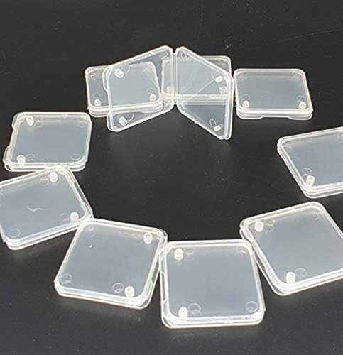 PICO 10 Pcs SD SDHC for Memory Card Case Holder Box Storage Hard Plastic Transparent Holder(White)