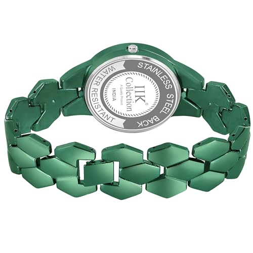 Image of IIK COLLECTION Watch for Women Round Dial |Analogue Quartz Movemnet Ladies Watch|Long Battery Life|Stainless Steel Adjustable Bracelet Chain Strap|Fancy Clasp Safety Watch for Woman