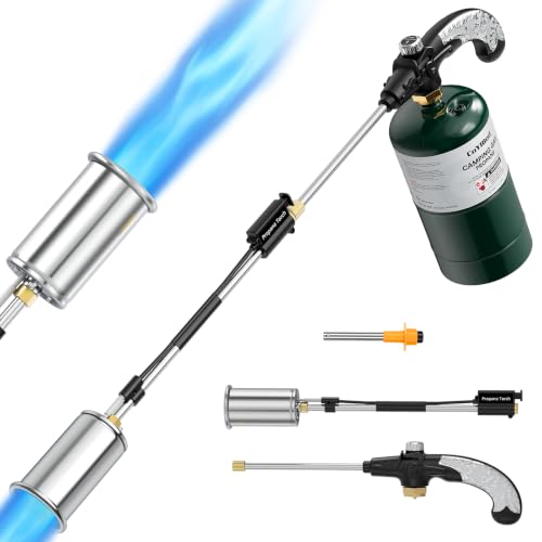 Image of Propane Weed Torch 30 inch High Power Leak-Proof,Tank Not Included | Efficient weed removal, ideal for ice melting & outdoor tasks. Stable flame, ergonomic grip for long-time operation