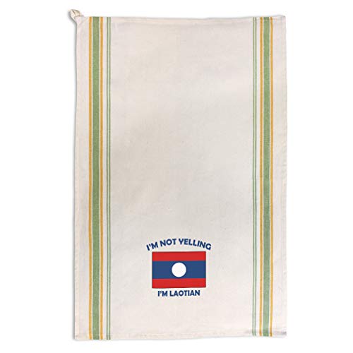 Custom Decor Kitchen Towels I'm Not Yelling I Am Laotian Laos Countries Countries