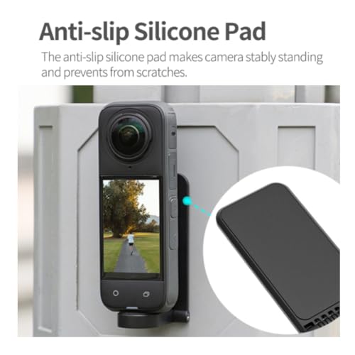 Image of ELFOG Magnetic Mount Stand Compatible with Insta360 X4 /X5 Camera Accessories Magnet Steering Holder Bracket with 1 /4 Screw compatiable for Insta-360 X4 /X5 /GO3 DJI OSMO Pocket 3