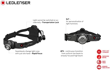 Ledlenser H7 SE - Battery Powered LED Head Torch, Super Bright 300 Lumens Headlamp, Camping Headlight, Running Torch, Hiking Equipment, Up to 30 Hours Running Time