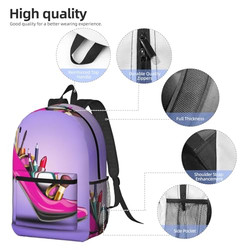 Sac à dos d'affaires imprimé pour ordinateur portable 17" noir - 5