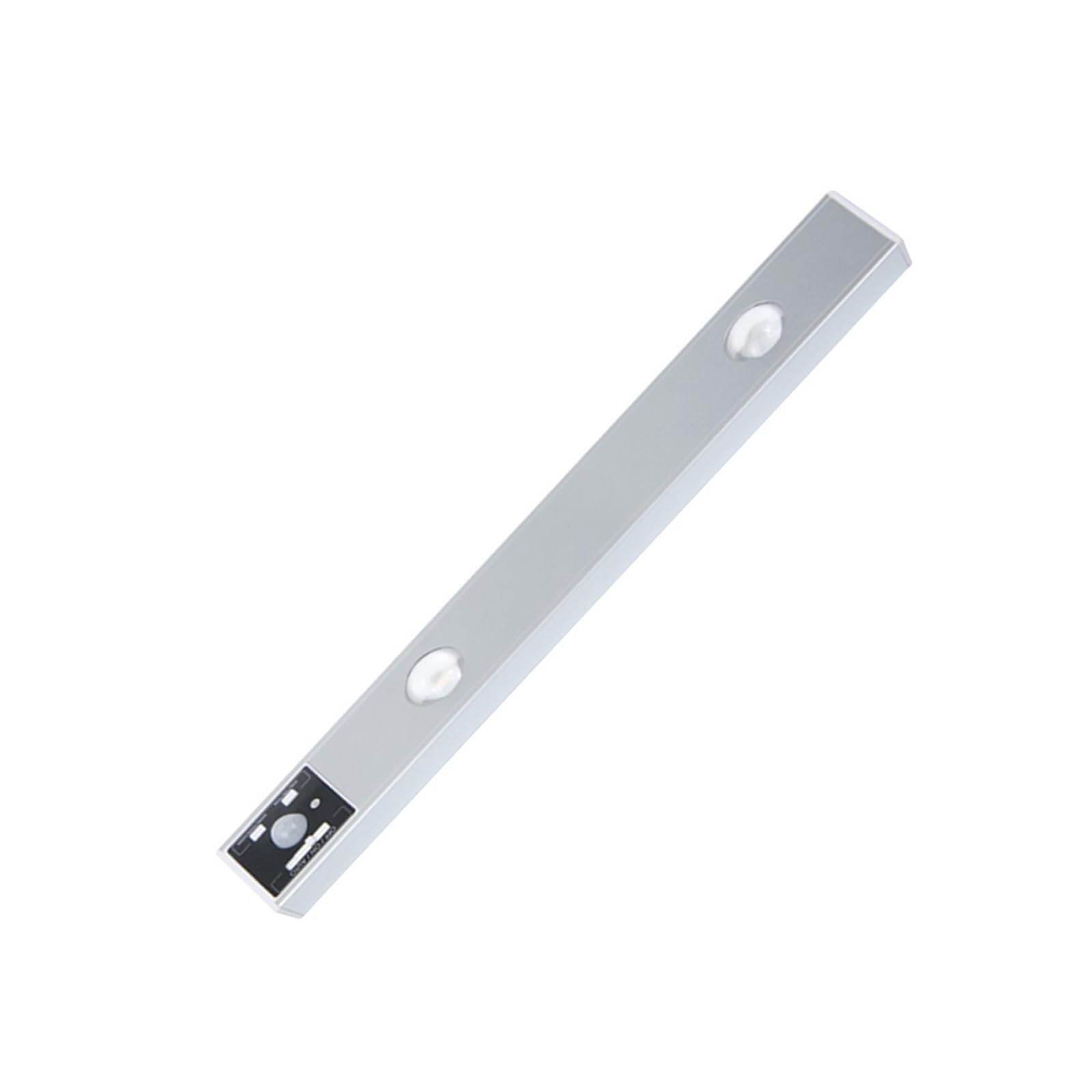 Oświetlenie Pod Szafką Światła Z Czujnikiem Ruchu PIR 3000K 4000K 6000K Lampa Wewnętrzna Kocie Oko Oświetlenie Podszafkowe 30cm 40cm Akumulator Do Szafy Kuchennej(Silver-30cm)