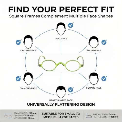 Image of Eyekepper Reading Glasses for Men, Small Round Readers Women, 3.00 Green | Mens Womens Cheaters, Reader Eyeglasses, All-Day Comfort Spring Hinges, Scratch Resistant for Work /Crafts