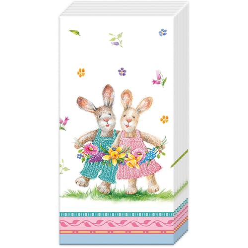 IHR Papiertaschentücher Dance - 10 Stk., 21x21 cm, Frühjahr, Motivtaschentücher, ideal für Servietten-Technik, Decoupage