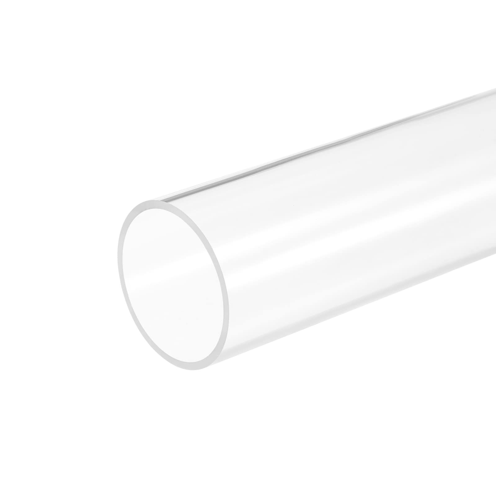 DMiotech 61mm x 65mm 12" Clear Acrylic Pipe Rigid Plastic Tubing for Aquarium Water Pipe, Water Cooling System, Plumbing