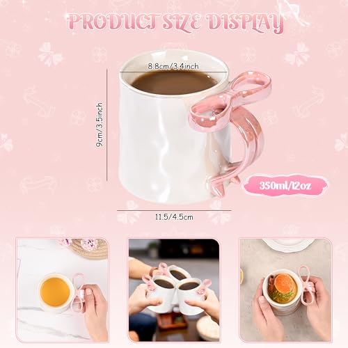 12oz-Coquette-Pink-bow-mug-cup-350ml-Charming-Mugs-with-Pink-Bow-handle-for-Women-Coquette-Decor-Valentines-Mugs-Christmas-Thanksgiving-Day-Mugs-Birthday-Gifts-for-Family-Friends
