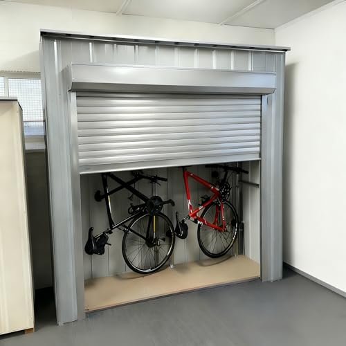 ObegShare Automatic Roll Down Roller Shutter Motorized Outdoor Shade Electric Remote (Light Gray)