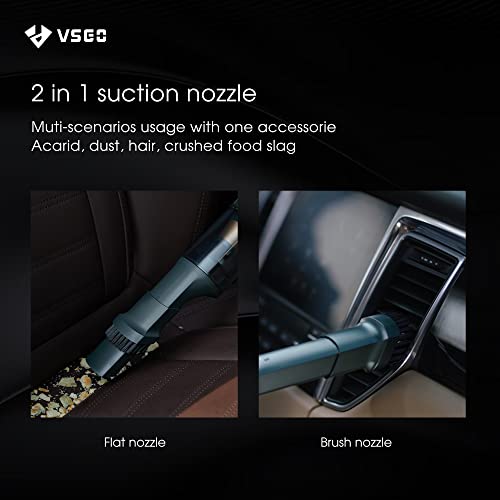 Vsgo Portable Vacuum Cleaner Handheld Camper Car Vacuum Cleaner,16000Pa Large Suction With Front And Rear Lighting, Compatible For Cleaning Of Car Interior,Exquisite Camping, Air Cushion Inflatable #TOP7
