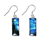 Van Gogh Painting Starry Sky Sunflower Drop Dangle Earrings For Women Girls Abstract Art Earrings Ch