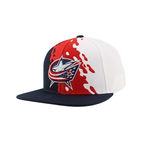 Image of ZHATS NHL Unisex-Adult NHL Officially Licensed Adjustable Snapback Hat Flat Bill Z11 Retro Paintbrush